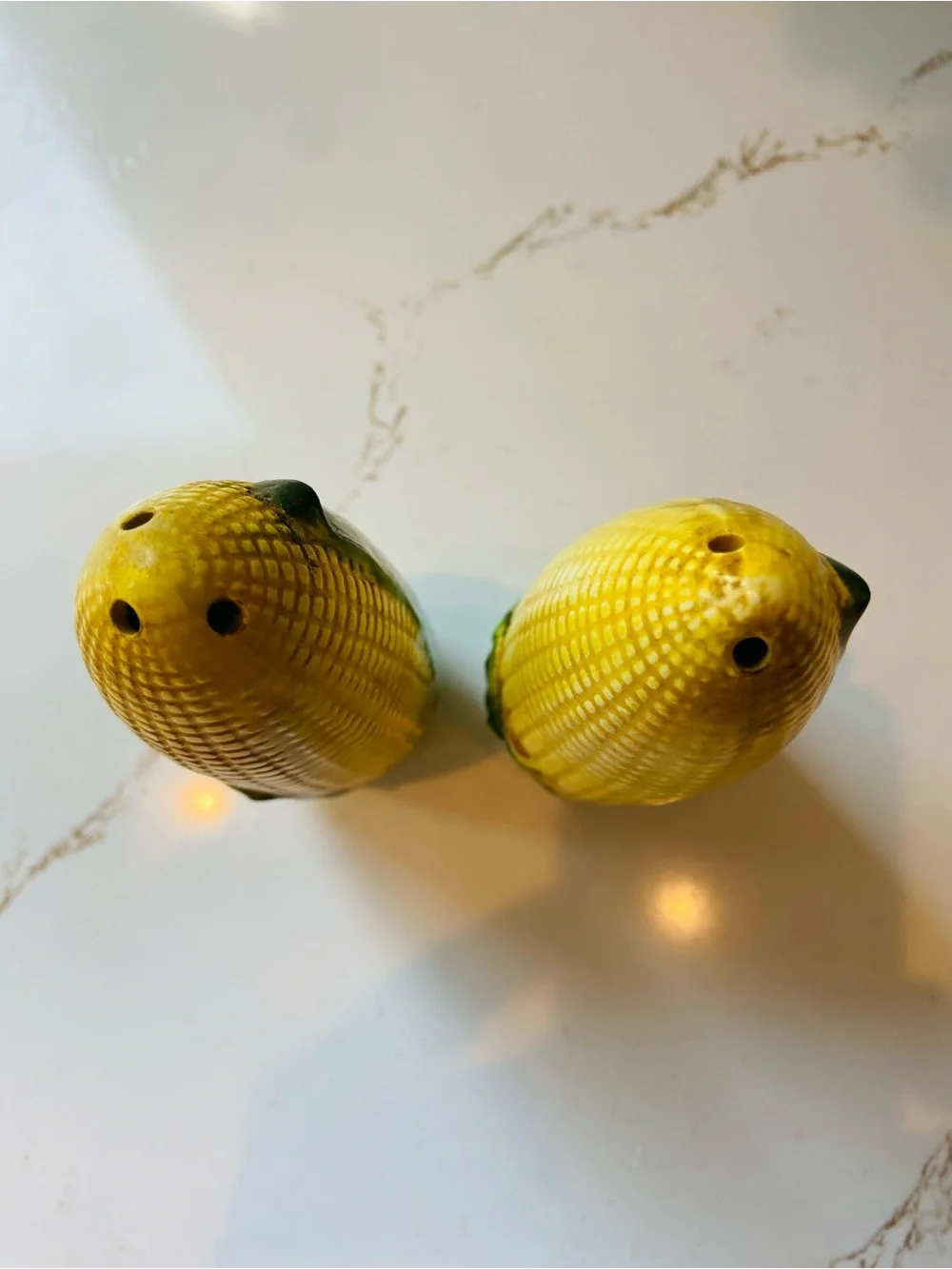 Vintage Corn on the Cob Salt & Pepper Shaker Set with Mini Creamer / Sugar Cup